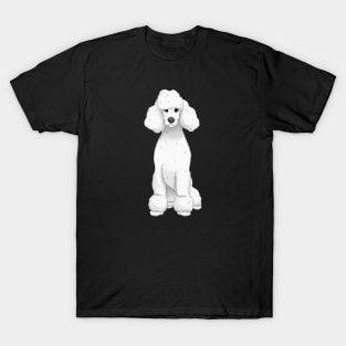 White Standard Poodle Dog T-Shirt